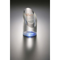 Lucite Truncated Cylinder Embedment Award w/ Globe on Bottom